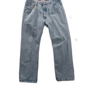 Levis 501 Jeans Mens 36x30 Original Fit Button Fly Blue Denim Western Fit Cotton